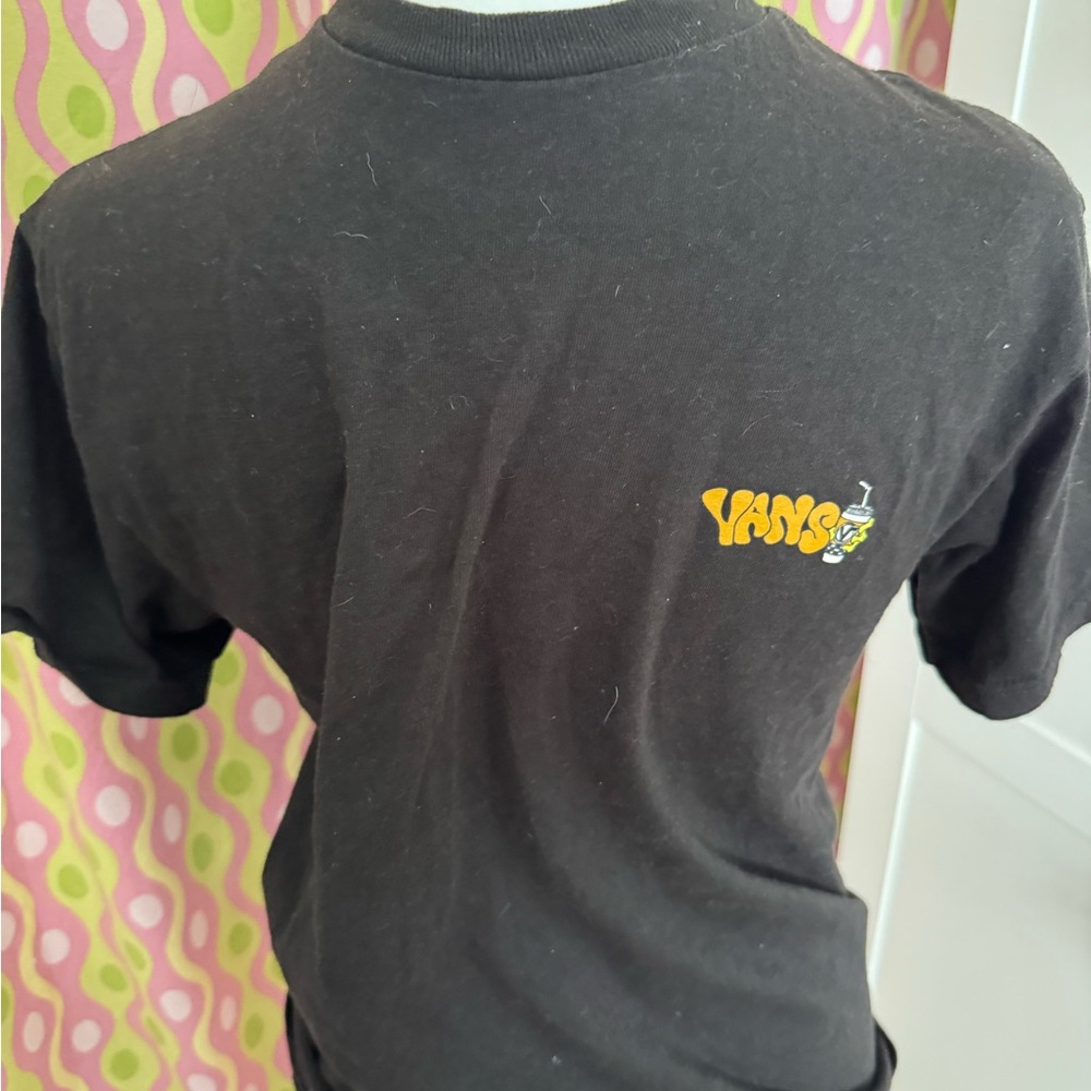 Vans Black Tee with Yellow Logo